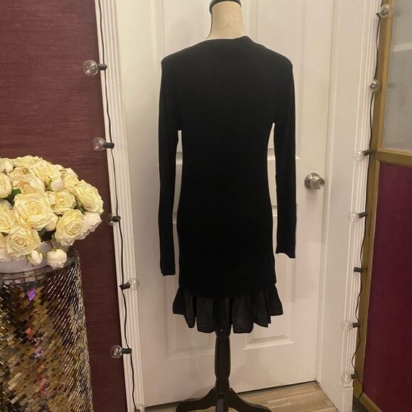 Halston Heritage wool/silk sweater dress with ruffle trim, XS - Picture 10 of 12
